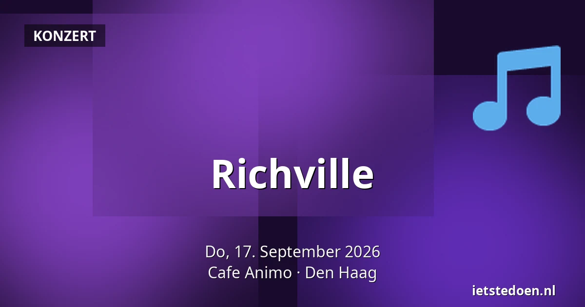 Richville — Cafe Animo, Den Haag