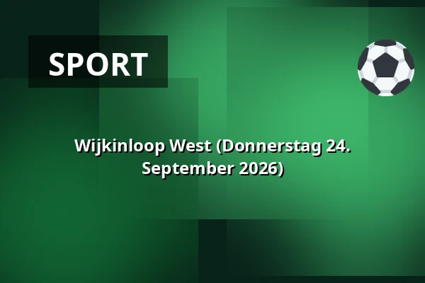 Wijkinloop West (Donnerstag 24. September 2026)