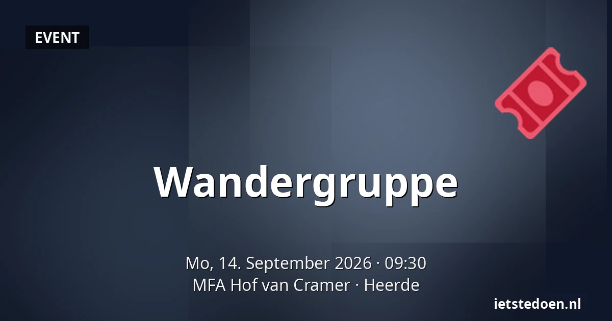 Wandergruppe — MFA Hof van Cramer, Heerde
