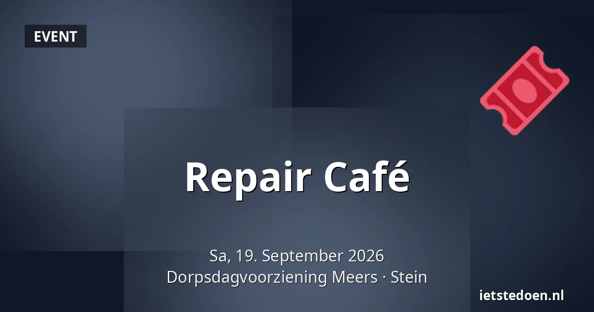 Repair Café — Dorpsdagvoorziening Meers, Stein