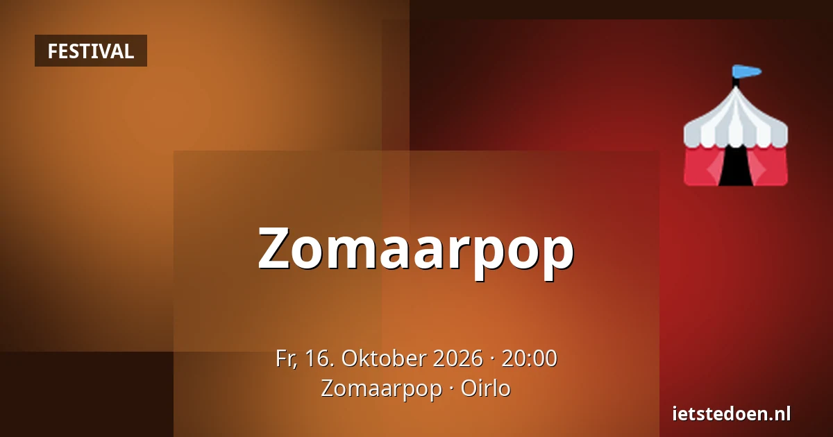 Zomaarpop — Zomaarpop, Oirlo
