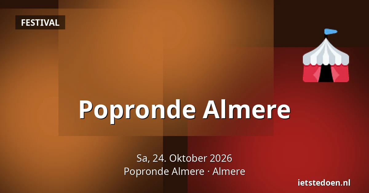 Popronde Almere — Popronde Almere, Almere