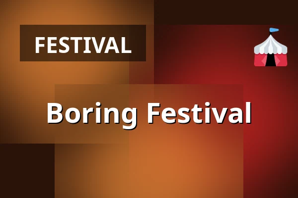 Boring Festival — Boring Festival, Haarlem