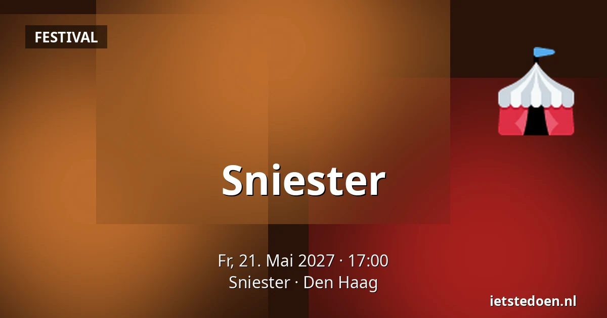 Sniester — Sniester, Den Haag