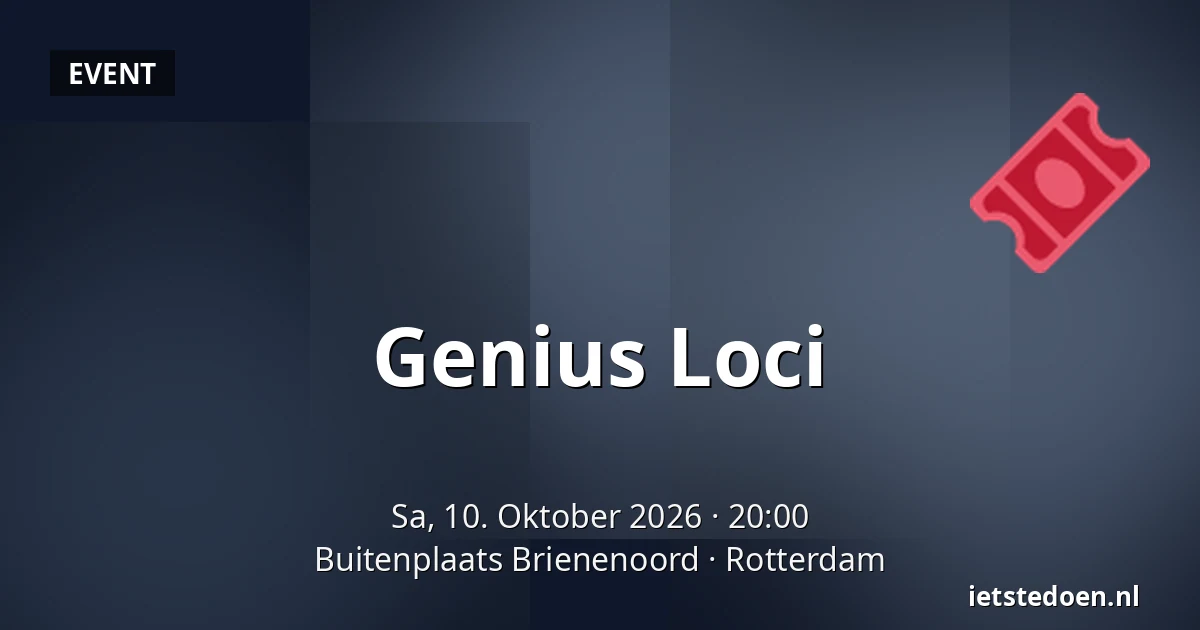 Genius Loci — Buitenplaats Brienenoord, Rotterdam