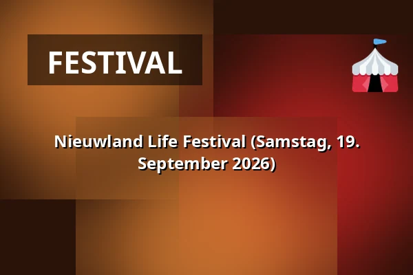 Nieuwland Life Festival (Samstag, 19. September 2026) — Wijkhuis Dreesplein, Schiedam