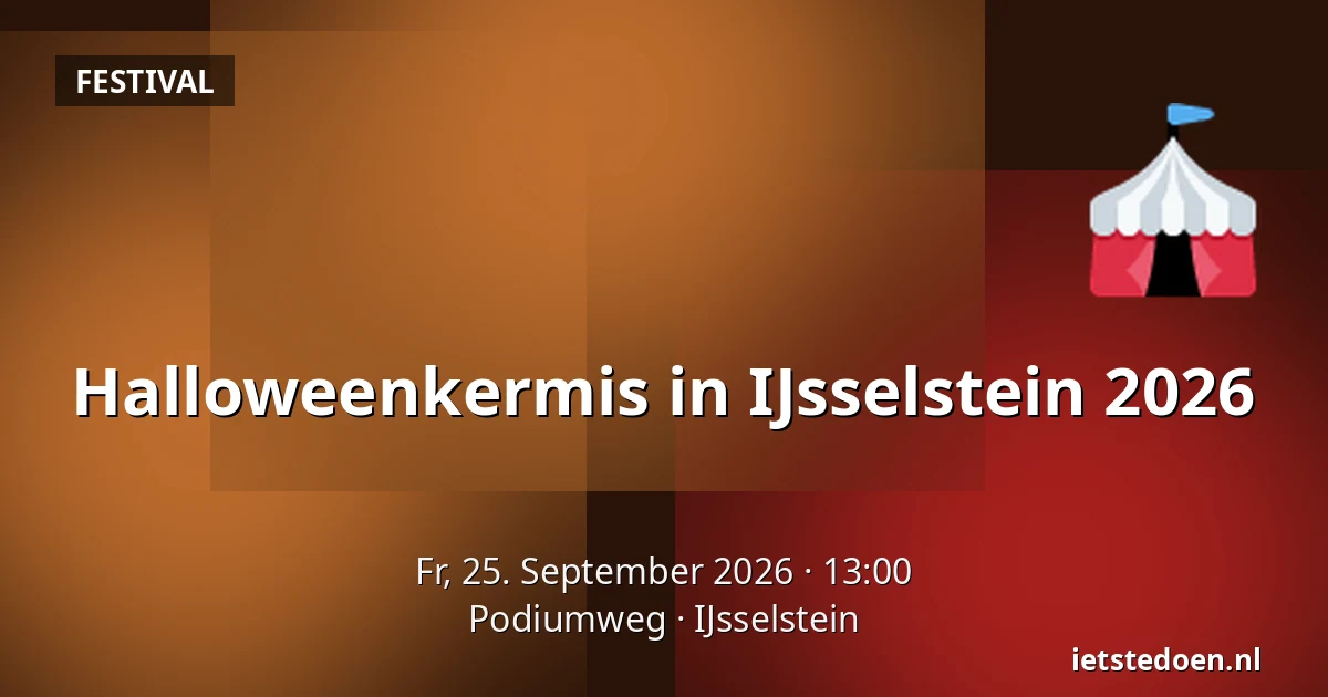 Halloweenkermis in IJsselstein 2026 — Podiumweg, IJsselstein