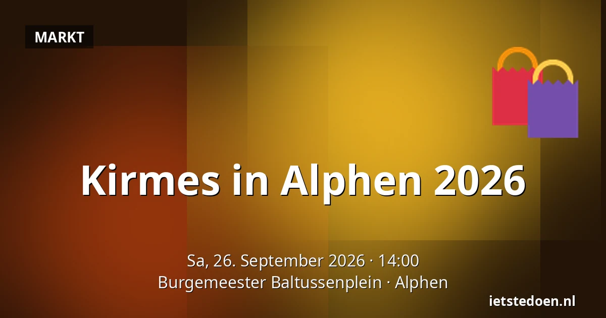 Kirmes in Alphen 2026 — Burgemeester Baltussenplein, Alphen