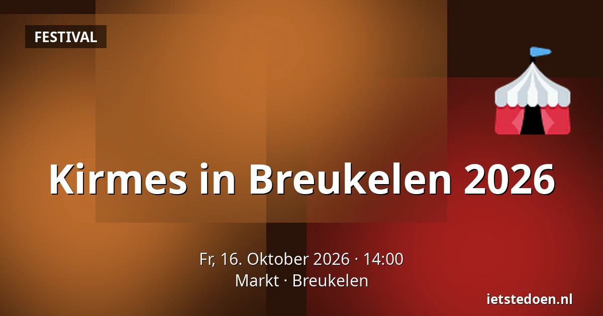 Kirmes in Breukelen 2026 — Markt, Breukelen