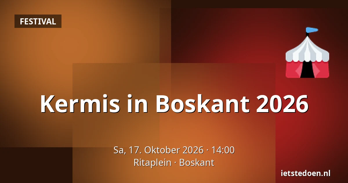 Kermis in Boskant 2026 — Ritaplein, Boskant