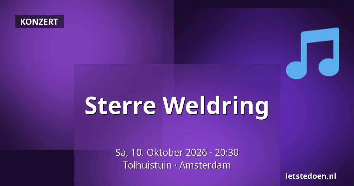 Sterre Weldring — Tolhuistuin, Amsterdam