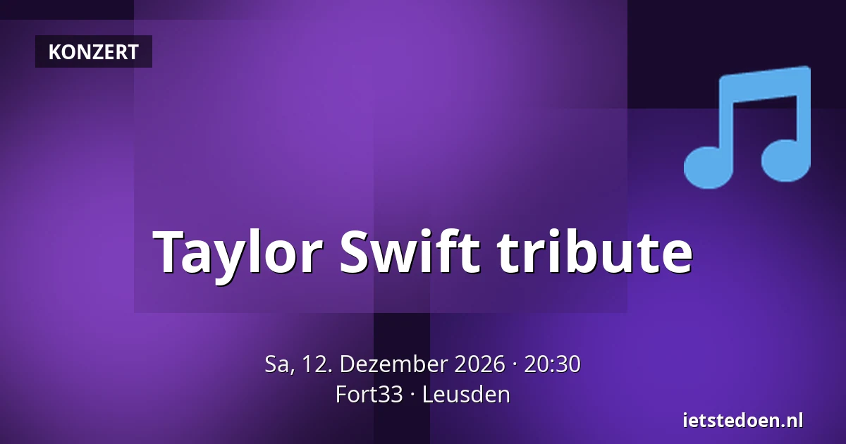 Taylor Swift tribute — Fort33, Leusden