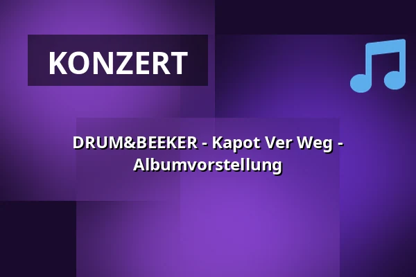 DRUM&BEEKER - Kapot Ver Weg - Albumvorstellung — De Meulewiekers, Venlo