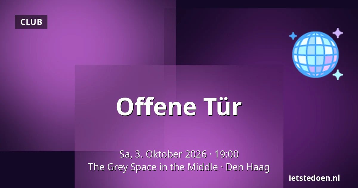 Offene Tür — The Grey Space in the Middle, Den Haag