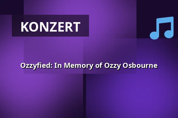 Ozzyfied: In Memory of Ozzy Osbourne — Poppodium Iduna, Drachten