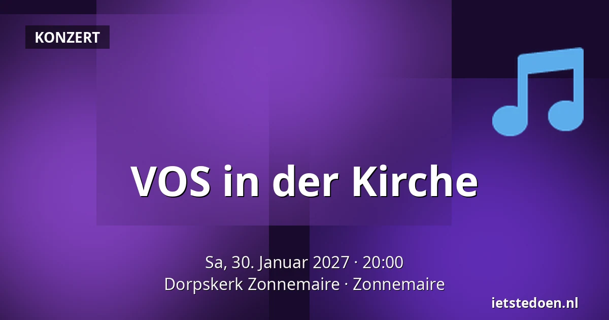 VOS in der Kirche — Dorpskerk Zonnemaire, Zonnemaire