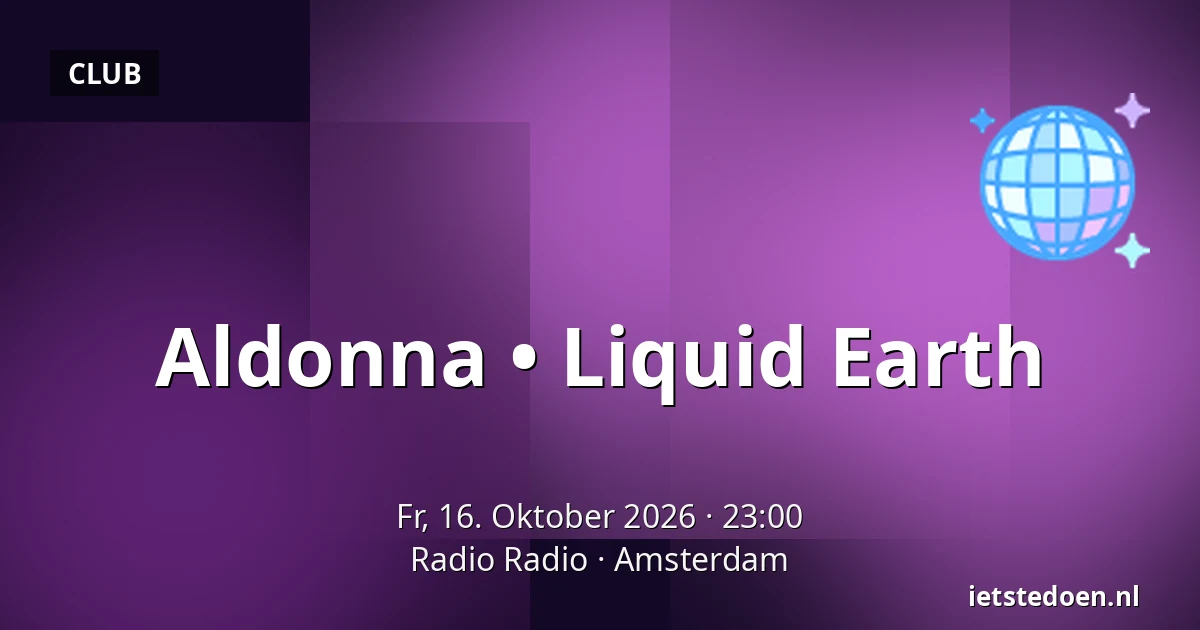 Aldonna • Liquid Earth — Radio Radio, Amsterdam