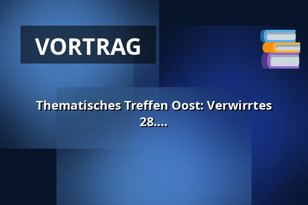 Thematisches Treffen Oost: Verwirrtes Verhalten und Obdachlosigkeit (Montag, 28. September 2026) — Wijkhuis Oost, Schiedam