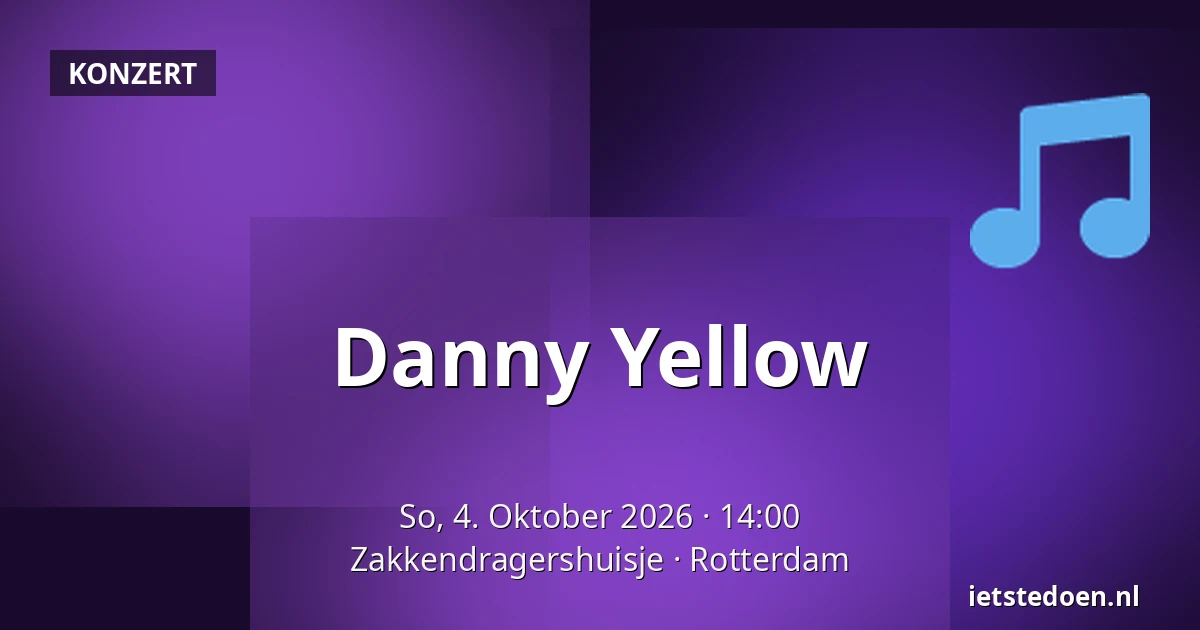 Danny Yellow — Zakkendragershuisje, Rotterdam