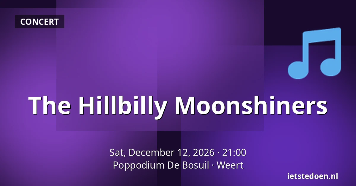 The Hillbilly Moonshiners — Poppodium De Bosuil, Weert