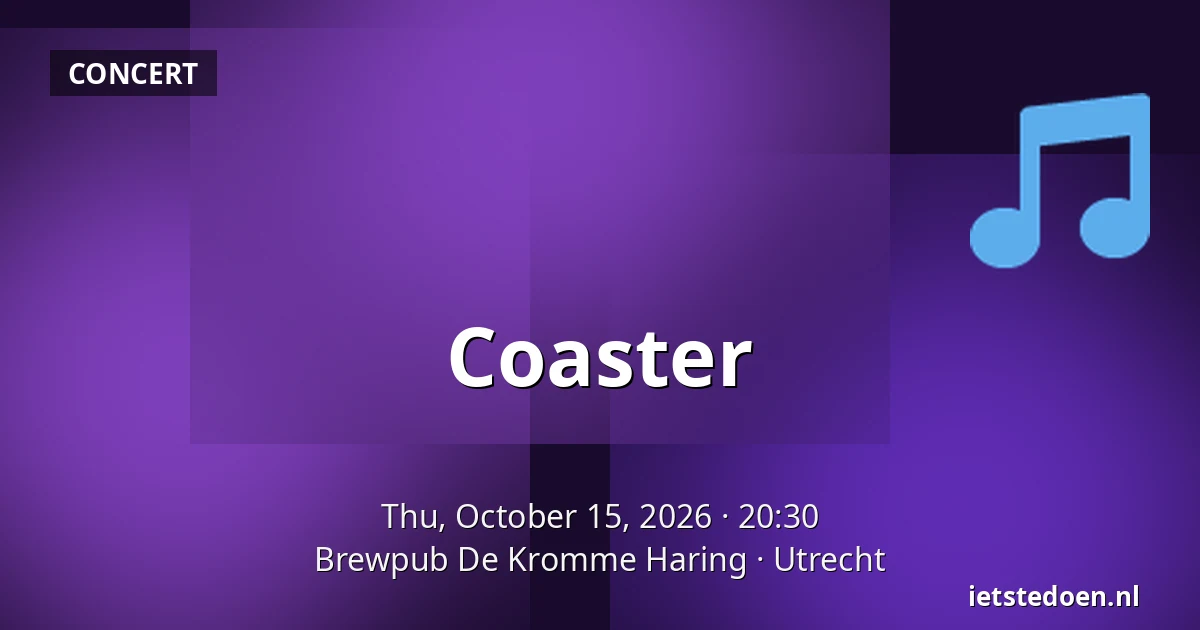 Coaster — Brewpub De Kromme Haring, Utrecht