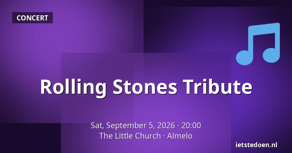 Rolling Stones Tribute — The Little Church, Almelo