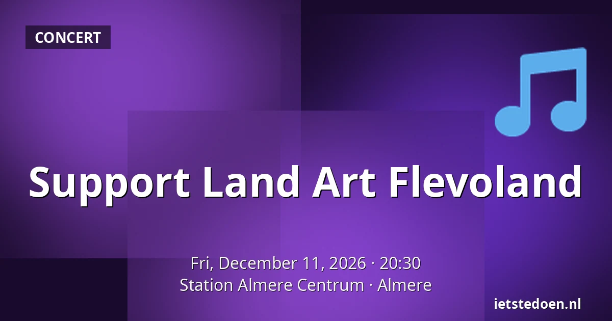Support Land Art Flevoland — Station Almere Centrum, Almere