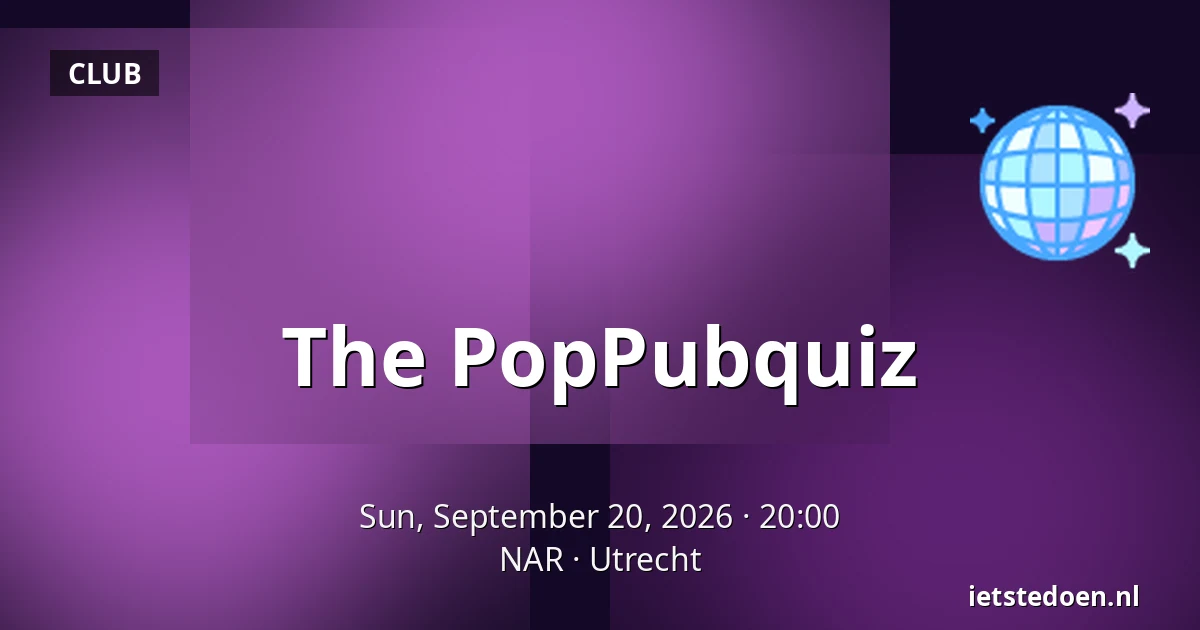 The PopPubquiz — NAR, Utrecht