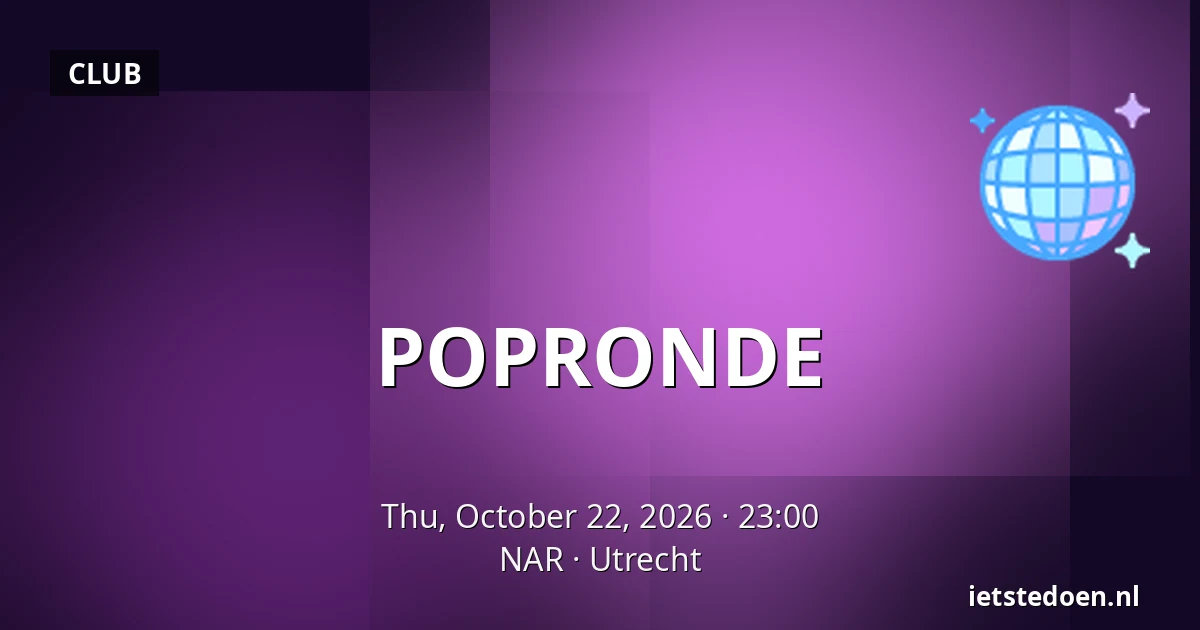 POPRONDE — NAR, Utrecht