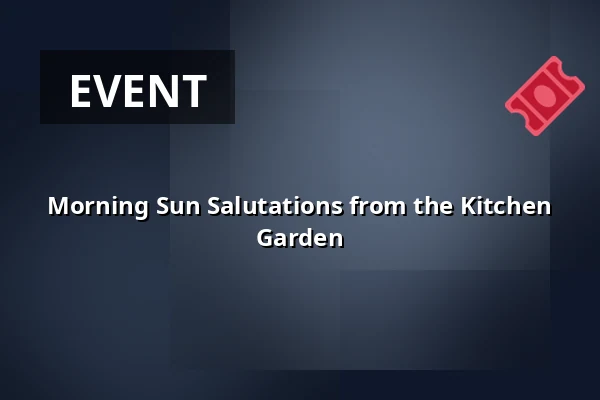 Morning Sun Salutations from the Kitchen Garden — Restaurant Bij de Tuinman, Hilversum