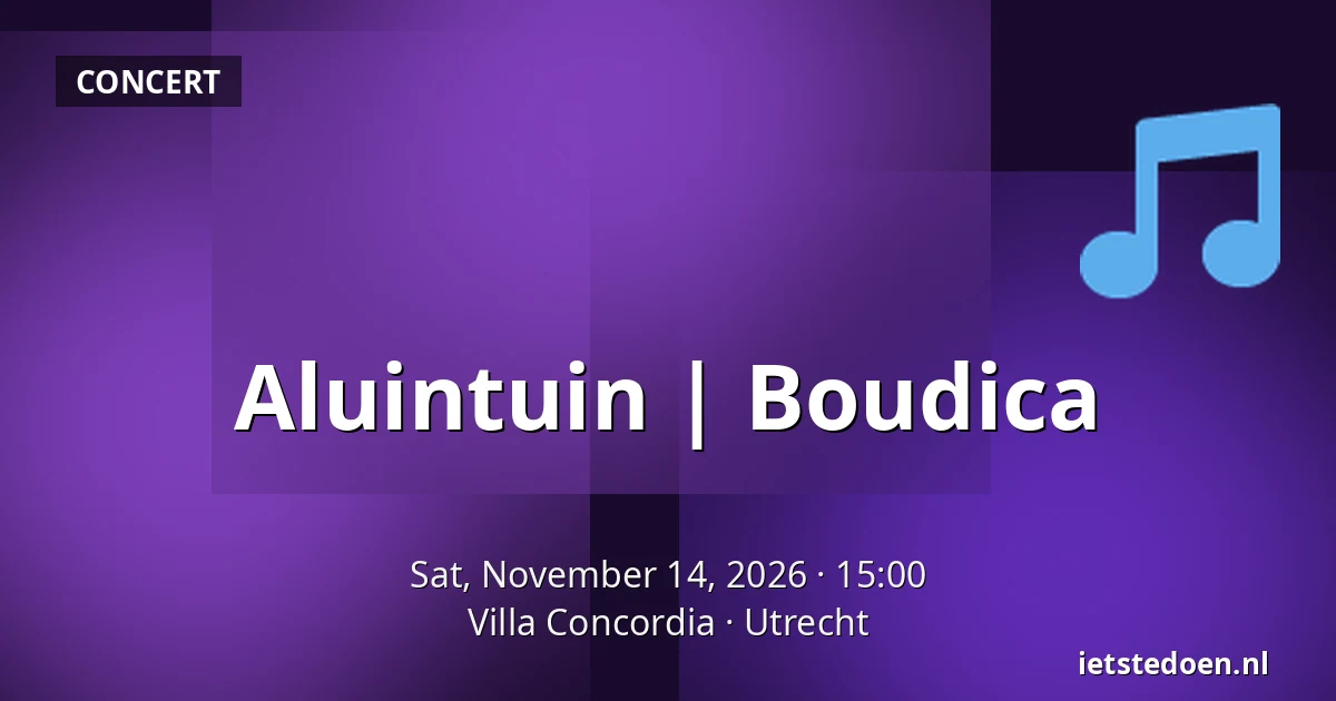 Aluintuin | Boudica — Villa Concordia, Utrecht