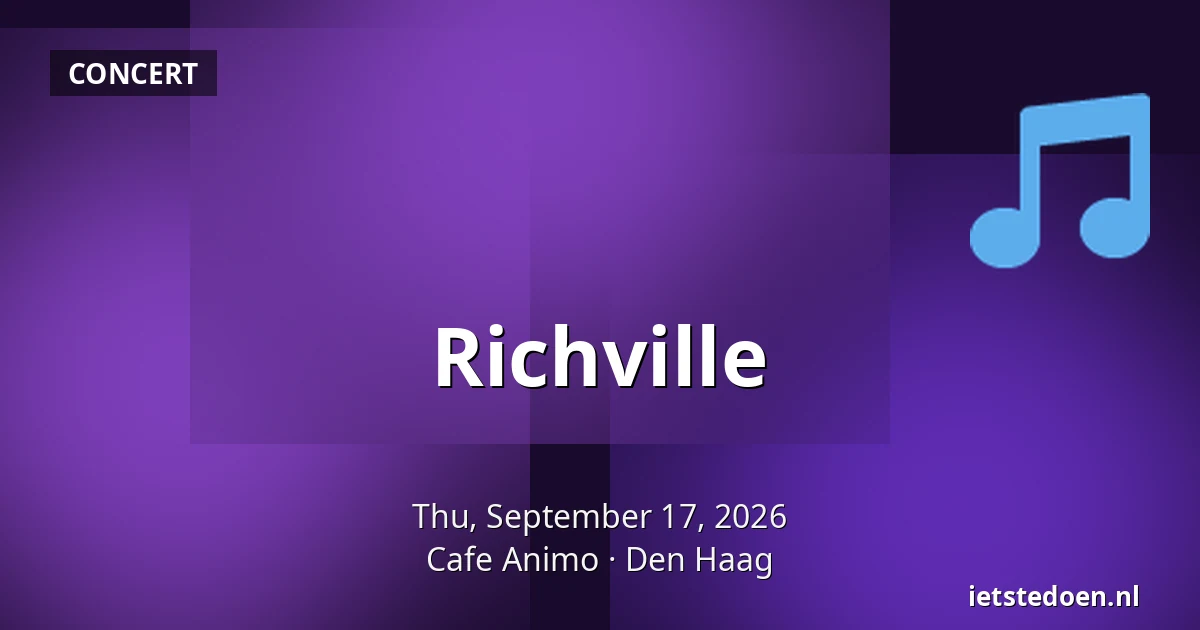 Richville — Cafe Animo, The Hague