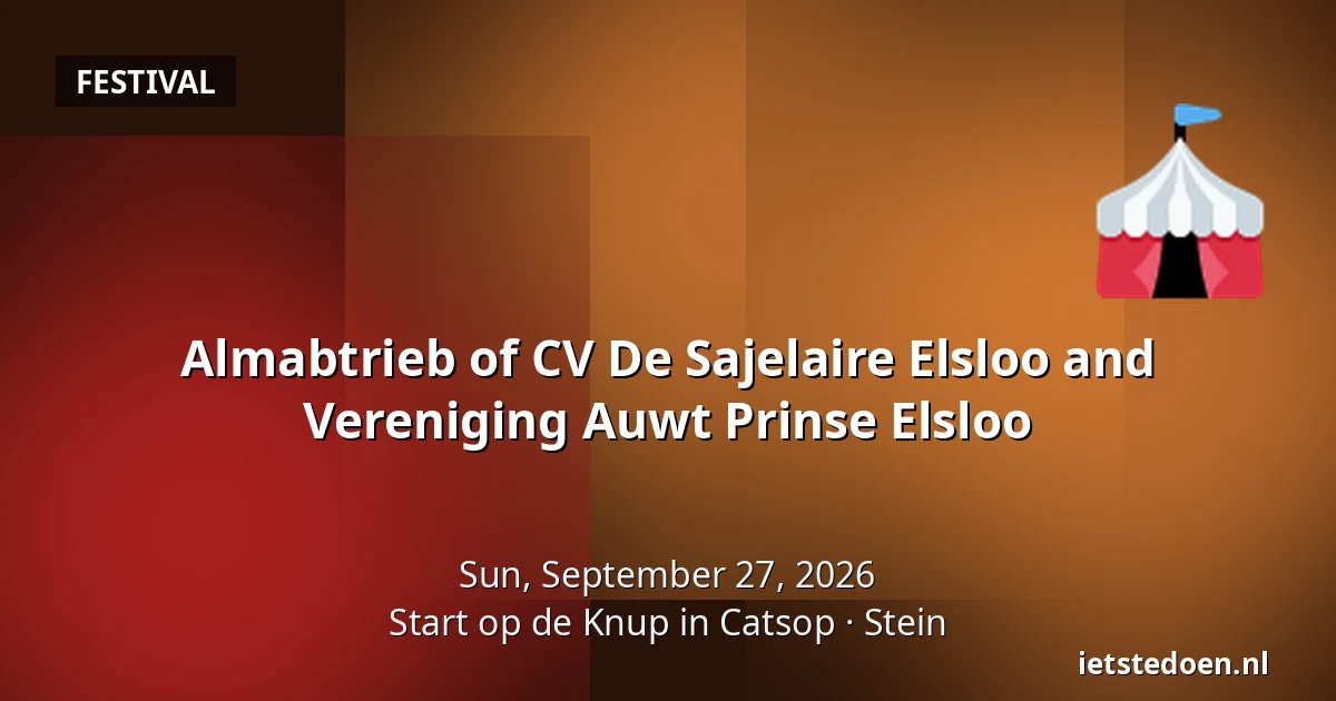 Almabtrieb of CV De Sajelaire Elsloo and Vereniging Auwt Prinse Elsloo — Start op de Knup in Catsop, Stein