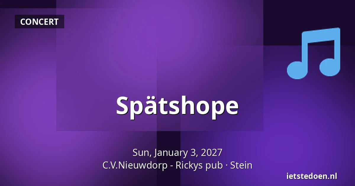 Spätshope — C.V.Nieuwdorp - Rickys pub, Stein