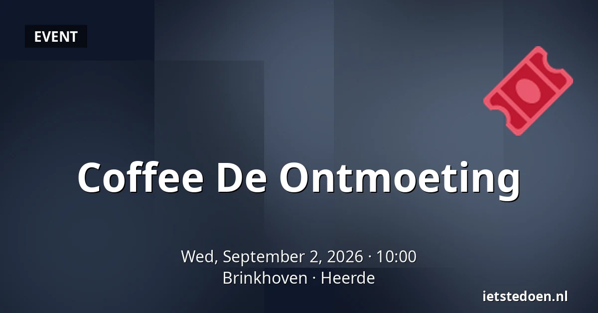 Coffee De Ontmoeting — Brinkhoven, Heerde