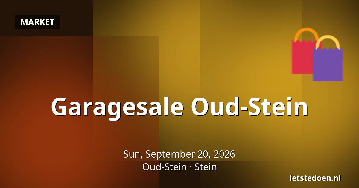 Garagesale Oud-Stein — Oud-Stein, Stein