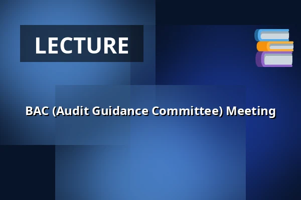 BAC (Audit Guidance Committee) Meeting β Gemeentehuis, raadzaal, Bergschenhoek