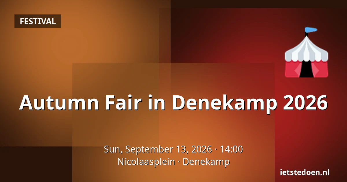 Autumn Fair in Denekamp 2026 — Nicolaasplein, Denekamp