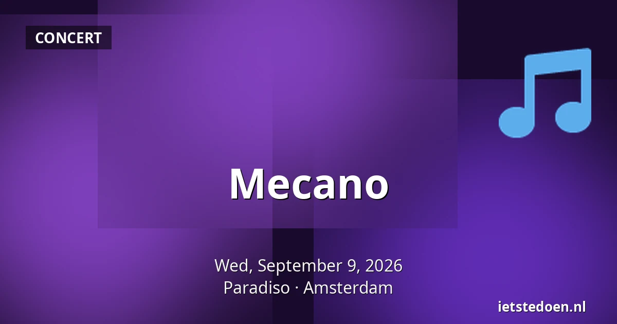 Mecano — Paradiso, Amsterdam