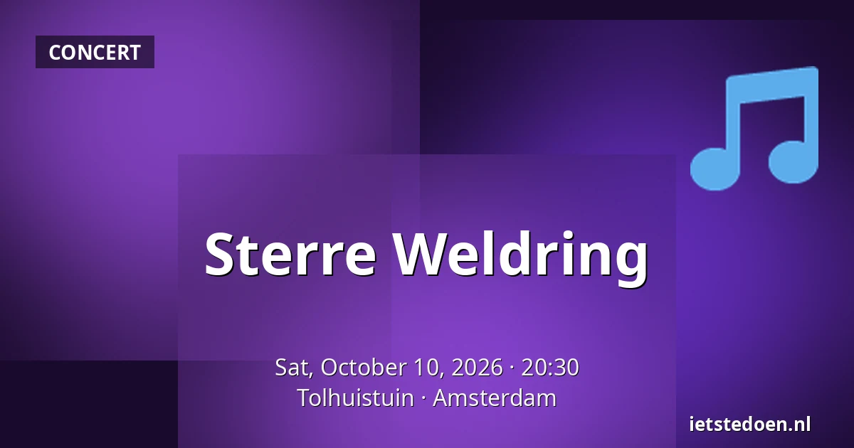 Sterre Weldring — Tolhuistuin, Amsterdam