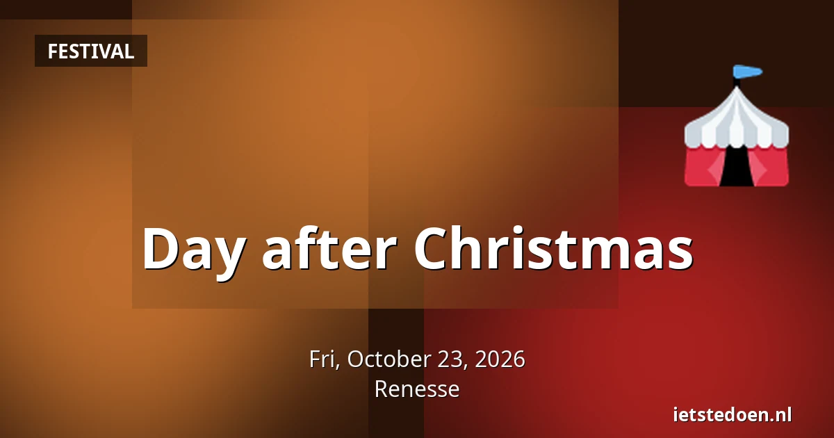Day after Christmas — Centrum van Renesse