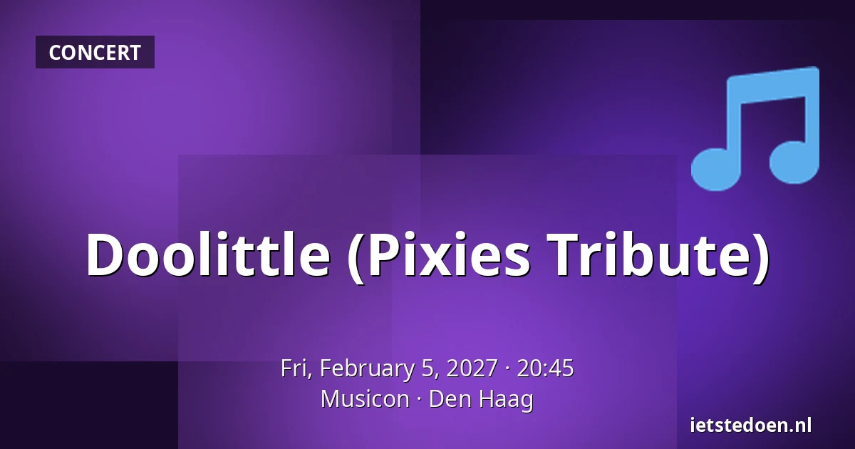 Doolittle (Pixies Tribute) — Musicon, The Hague
