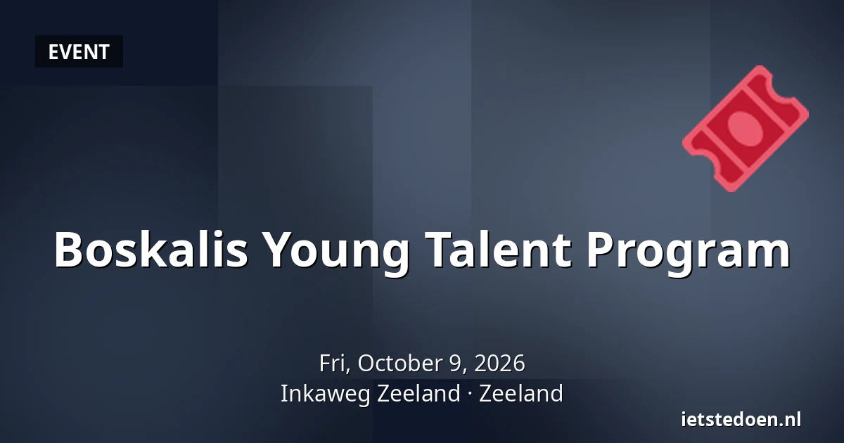 Boskalis Young Talent Program — Inkaweg Zeeland, Zeeland