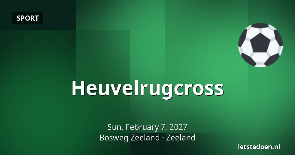 Heuvelrugcross — Bosweg Zeeland, Zeeland