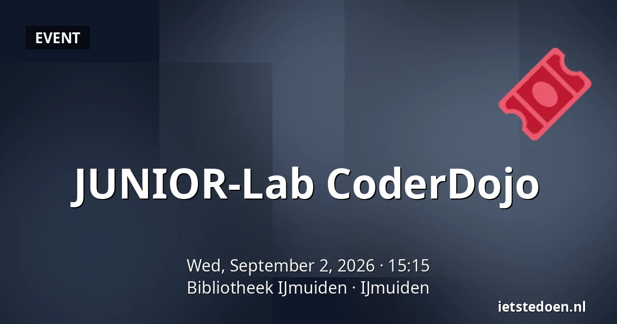 JUNIOR-Lab CoderDojo — Bibliotheek IJmuiden, IJmuiden