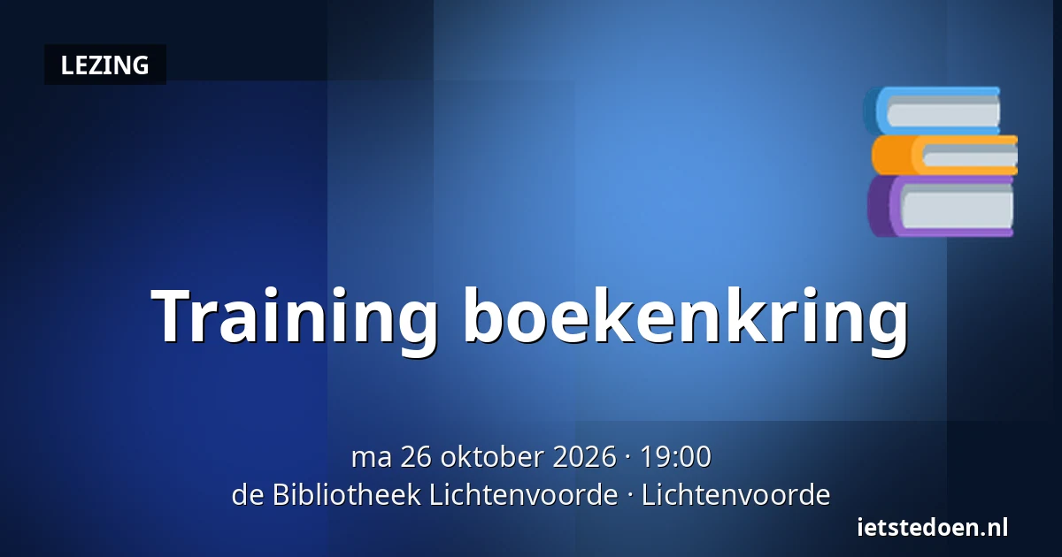 Training boekenkring — de Bibliotheek Lichtenvoorde, Lichtenvoorde