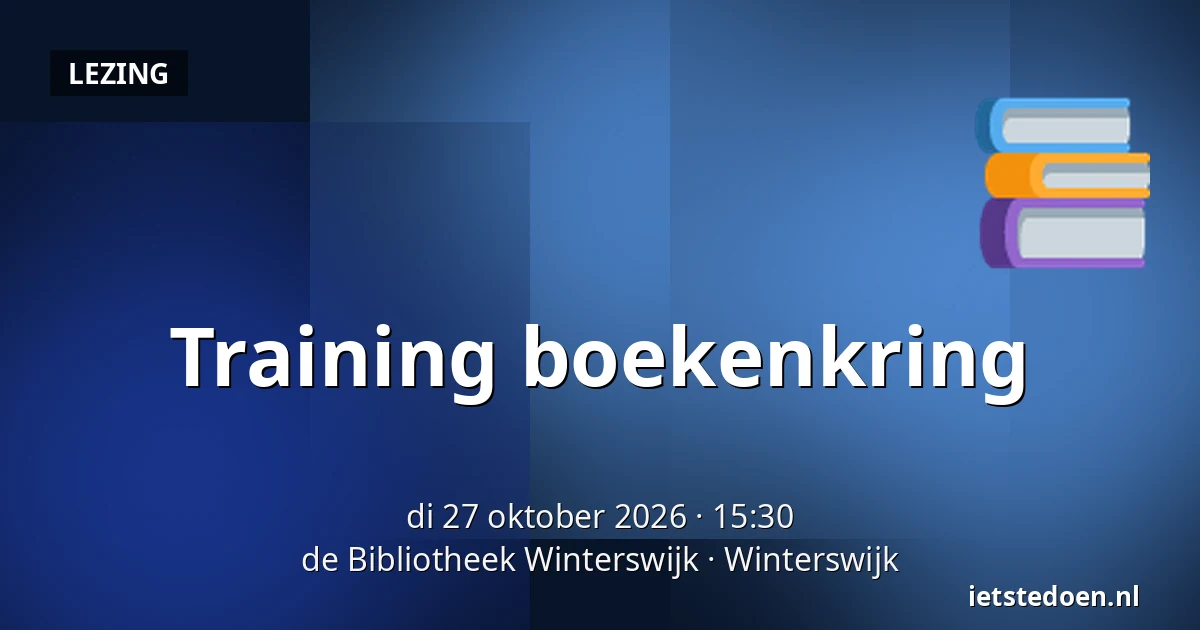 Training boekenkring — de Bibliotheek Winterswijk, Winterswijk