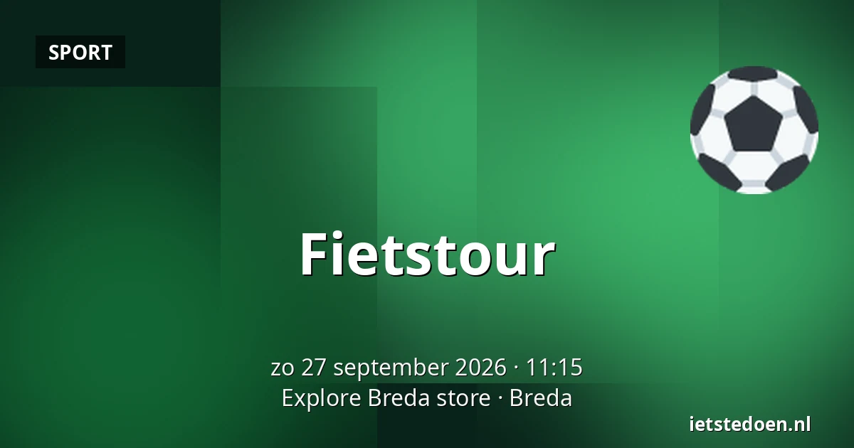 Fietstour — Explore Breda store, Breda