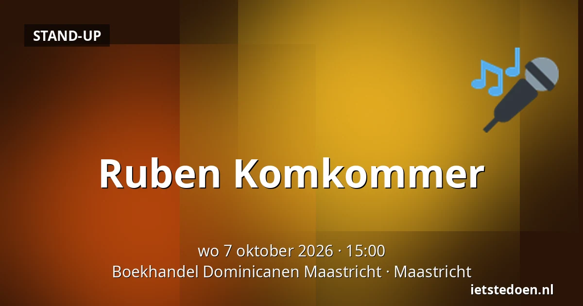 Ruben Komkommer — Boekhandel Dominicanen Maastricht, Maastricht