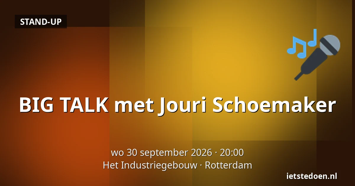 BIG TALK met Jouri Schoemaker — Het Industriegebouw, Rotterdam